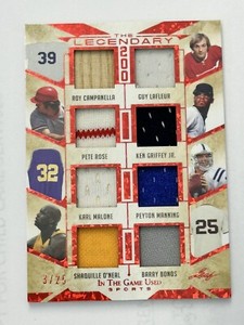 2022 Leaf ITG In The Game Used Patch Shaq Rose Manning Griffey Bonds Jersey 3/25