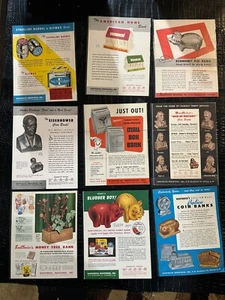 Lote de 10 hojas publicitarias BANCO BANTHRICO años 50 - Imagen 1 de 2