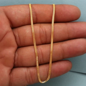 22k 916 Gelbgold Kette Halskette Schmuck, Unisex Goldkette, Indische Handarbeit - Bild 1 von 3