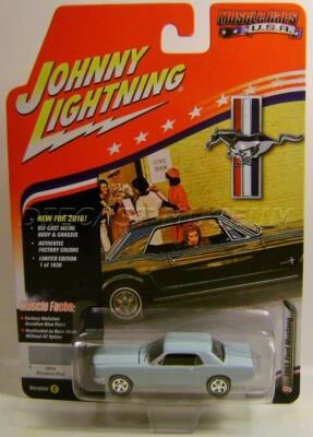 Ford Mustang 1965 '65 Blue Muscle Cars diecast Johnny Lightning JL 2016 raro Foto 1 de 3