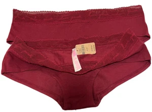 PAQUETE DOBLE DE PANTILLAS CON CORDONES DE VICTORIA'S SECRET, mediano, estilo rojo # 11192745 - Imagen 1 de 13