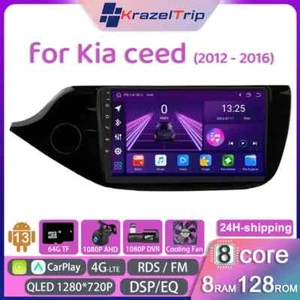 8 Core Car Radio for Kia Ceed Cee'd JD 2012 2013 2014 2015 2016 Carplay DSP RDS - Picture 1 of 27