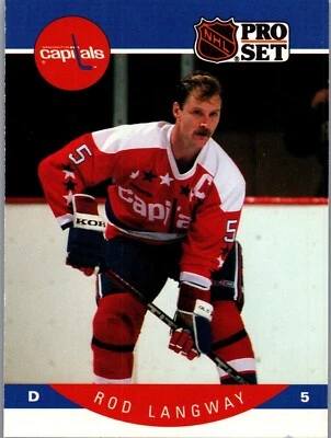 1990-91 NHL Pro Set - #314 Rod Langway - Image 1 of 2