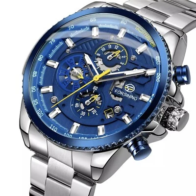 Big  Self Winding Sport Watch. Day Month Date Waterproof Mens Watch Great Gift - Image 1 of 4