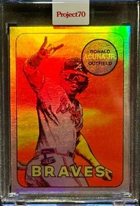 Topps Project 70 #821 1969 Ronald Acuna Jr. by Matt McCormick Rainbow Foil /70 - Picture 1 of 2