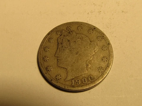 1900 L1berty V Nickel in G Good Condition Cover