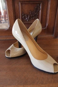 Hermosos zapatos de salón COLE HAAN tostados punta abierta talla 8,5B L#1679 para mujer - Imagen 1 de 10