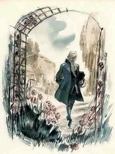 ROKOKO KAVALIER im ROSENGARTEN - Jean TRAYNIER - 1943 - HandColoriert - Picture 1 of 1