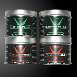 CUSTOM POLISH Sparset 4x400g Chrompolitur Edelstahlpflege Alu Chrompflege Paste - Bild 1 von 1
