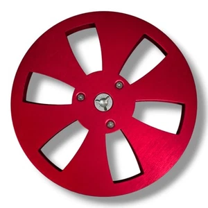 Generic 7" Reel to Reel Metal Spool - Red - ¼ Inch Tape Width - Picture 1 of 3