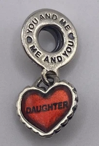 Authentic Pandora S925 ALE SS “Piece Of My Heart” Daughter Charm 3.5g 790950 - Picture 1 of 3