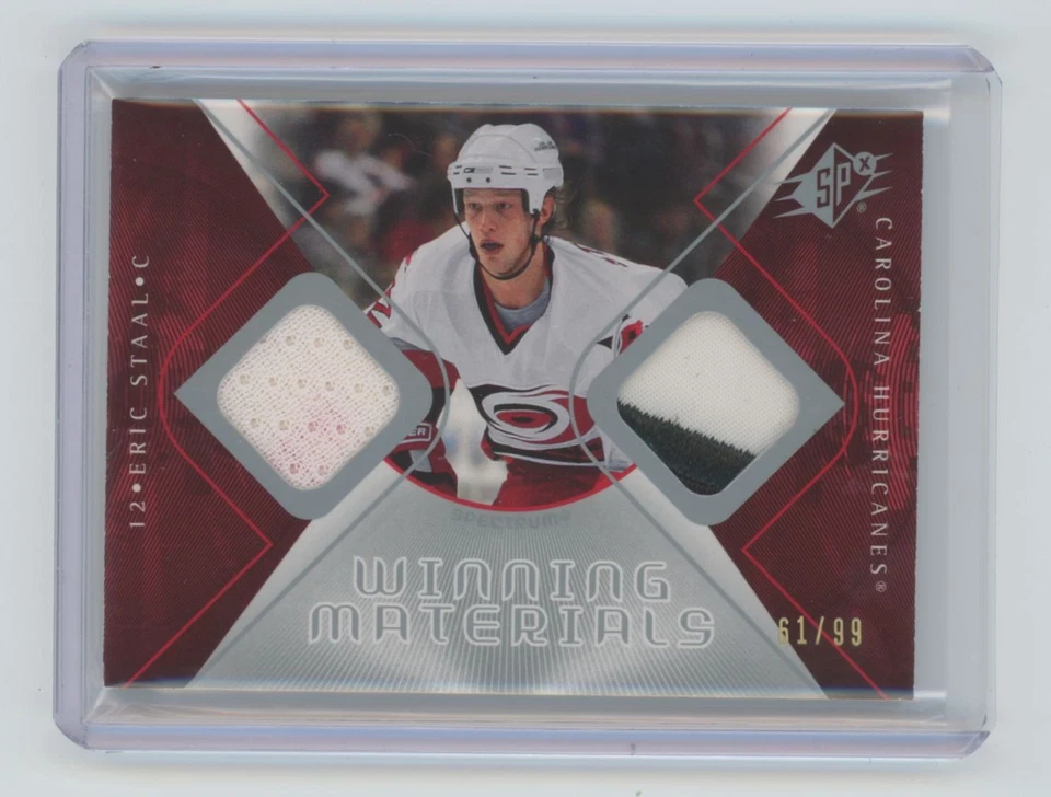 2007-08 Upper Deck SPX Winning Materials Patch Eric Staal /99 #WM-ES - Image 1 of 2