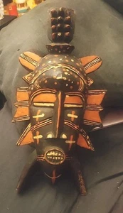 Maschera Senufo Kpelie dell'Africa occidentale intagliata a mano Costa d'Avorio - Foto 1 di 2
