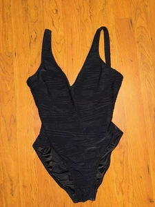 Gottex Women's Standard African Escape Surplice One Piece Black Size 10 - Bild 1 von 4