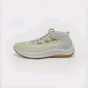 Adidas Dame 4 'Un-Dyed' - White/Cream Gum Bottom Lace Up Mid Sneaker - Mens 12.5 - Bild 1 von 11