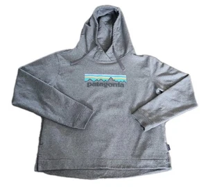 Patagonia Hoodie Womens Large Gray Pastel P-6 Logo Uprisal Hoody Sweatshirt - Picture 1 of 18
