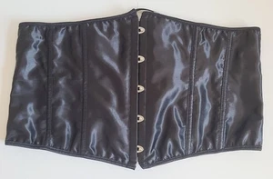 Korsett Schnürung schwarz Satin Taillentrainer Größe 5XL Hakenverschluss - Bild 1 von 13