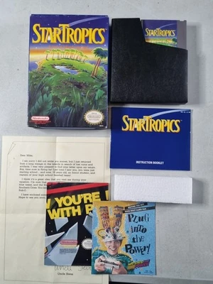 Star Tropics Nintendo NES Complete in Box Game Letter Poster Box Manual CIB - Image 1 of 4