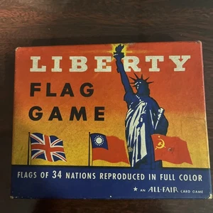 Vintage All Fair Liberty Flag Kartenspiel komplett 34 Nationen RAR! ( 40er Jahre ) - Bild 1 von 2