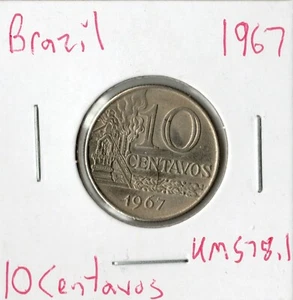 Coin Brazil 10 Centavos 1967 KM578.1 - Picture 1 of 2