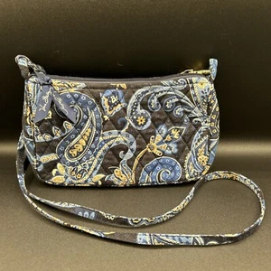 Bolso de hombro/cartera acolchada Vera Bradley Windsor azul marino cachemira 100 % algodón - Imagen 1 de 9
