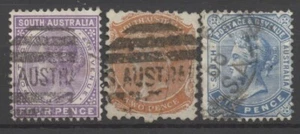 No: 128913 - SOUTH AUSTRALIA - LOT OF 3 OLD STAMPS - USED!! - Picture 1 of 1