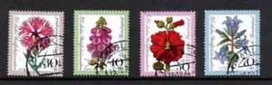 Germany ~ Scott # B512 – B515 Flowers ~ Set of 4 ~ Used - Picture 1 of 1