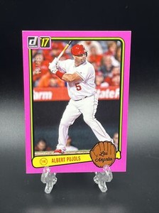 2017 Panini Donruss Albert Pujols ‘83 Retro Variation Pink Border Card #’D 25/25
