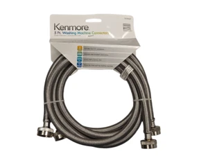 Kenmore 26-59027 Washing Machine Hose 5 Ft 3/4 FHT Steel Braid Universal Fit - Picture 1 of 4