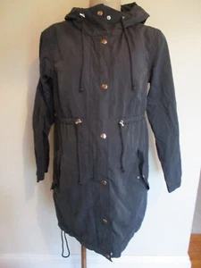H&M MAMA MATERNITY NAVY BLUE LIGHTWEIGHT PARKA JACKET COAT SIZE S 8-10 - Picture 1 of 3