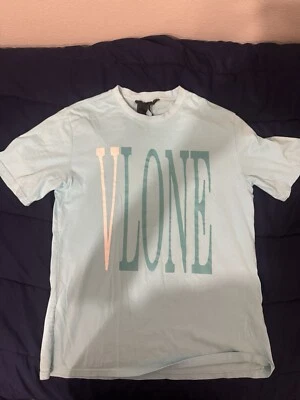 VLONE CAMISETA HOMBRE AZUL V BLANCO CUELLO REDONDO GRÁFICO Foto 1 de 4