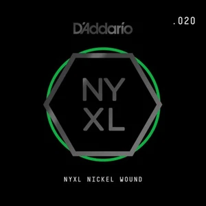 D'Addario NYNW020 NYXL Nickel Wound Electric Guitar Single String, .020 - Picture 1 of 2