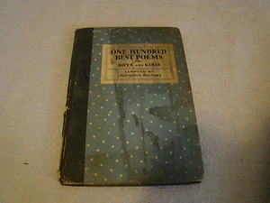 1931 One Hundred Best Poems for Boys &Girls Famous Poems Marjorie Barrows 111629 - Bild 1 von 8