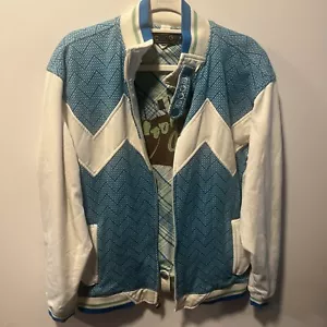 COOGI AUSTRALIA Blue Patteredn Full Zip Track Jacket Sz L - Picture 1 of 15