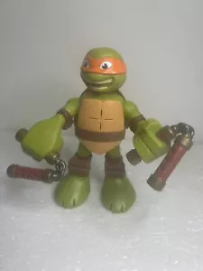 Figura de acción TMNT Teenage Mutant Ninja Turtes MICHAELANGELO 7" Playmates 2015 - Imagen 1 de 5