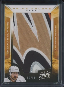 2012-13 Panini Prime Hockey Teemu Selanne DUCKS #48 Logo Gioco Usato Patch /17 - Foto 1 di 2