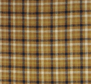 HOMESPUN Fabric Cotton Plaid 1197 Brwn Black Orange Nat BY THE YARD Free Ship - Picture 1 of 2