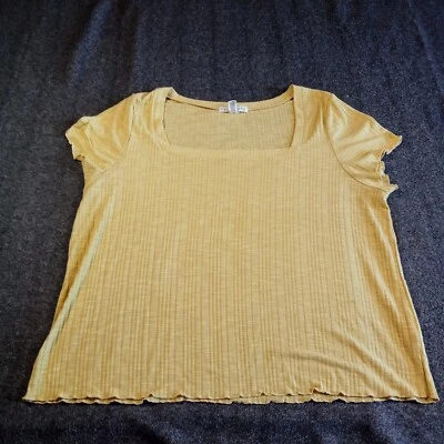 Eye Candy Top Womens 3X Yellow Layer Capsule Preppy Y2K Casual Everyday - Image 1 of 4