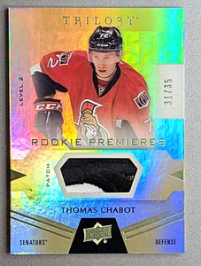 Thomas Chabot 2016-17 Trilogy Rookie Premieres Level 1 Green Relics Patch 31/35 - Picture 1 of 2