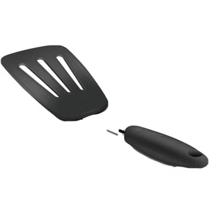 Hygienic Solid Heat-Resistant Flexible Slotted Silicone Spatula, Black Non-st... - Picture 1 of 3