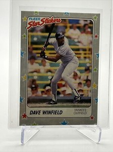 1988 Fleer Star Stickers Dave Winfield Baseball Card #53 NM-MT FREE SHIPPING