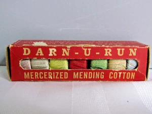 Vintage Thread DARN-U-RUN Mercerized Mending Cotton Dexter Mills Yarn Balls #132 - Picture 1 of 5