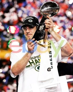 Foto de fútbol americano de la NFL Aaron Rodgers campeón del Super Bowl XLV Green Bay Packers 8x10 - Imagen 1 de 1