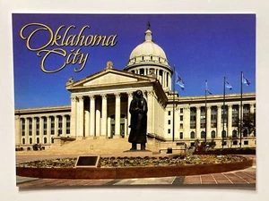 Oklahoma City State Capitol Building Postcard As Long As The Water Flows 0576 - Picture 1 of 2
