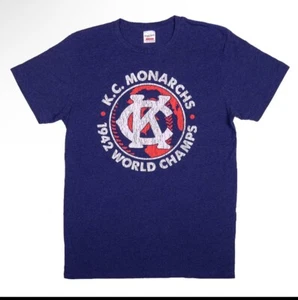 Camiseta Kansas City KC Monarchs 1942 Campeones del Mundo Charlie Hustle Talla X-Grande - Imagen 1 de 6