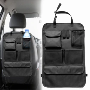 Car Organizer Bag Storage Pockets Seat Back Travel Protectors Kick Mats Hanging - Picture 1 of 12