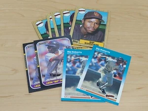 ¡10 tarjetas de novato LEON "BIP" ROBERTS! Padres! Rojos! Oakland A's! Berkeley CA! - Imagen 1 de 3