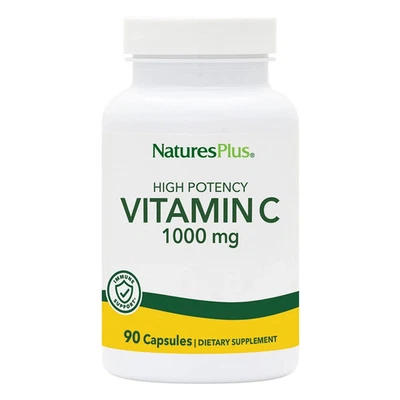 Natures Plus Vitamina C - 1000 mg Ácido Ascórbico 90 Cápsulas Vegetarianas - Alto ... - Imagem 1 de 4