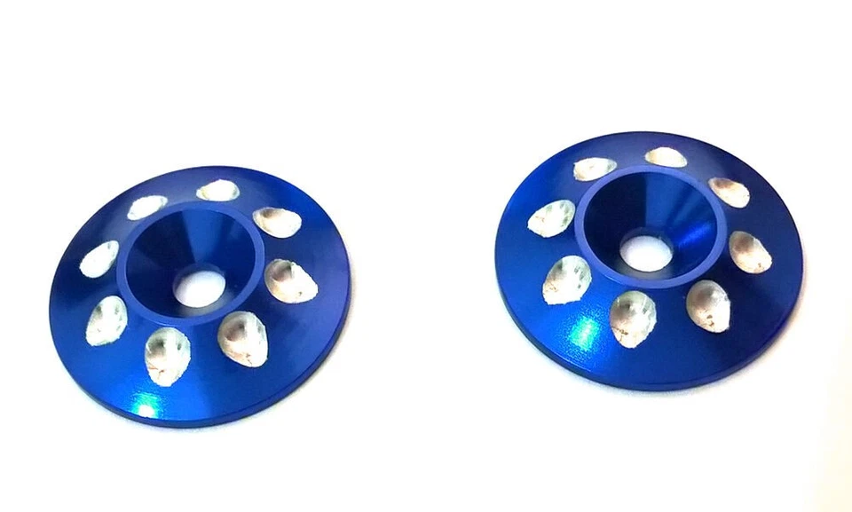 Thunder Rondelle Alettone UFO V2 in Ergal 7075 (2) - 1:8 Buggy Truggy - BLU - Immagine 1 di 1