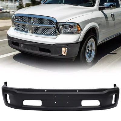Black Steel Front Bumper Face Bar For 2013-2018 RAM 1500 With Fog Light Holes Foto 1 de 4
